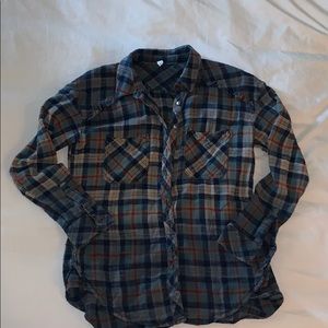 Free People Flannel Button-Down Shirt